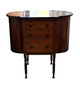 D - Vintage Sewing Cabinet with 3 Drawers - Includes Threads & Notions