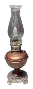 O - Oil Lamp Style Lamp with Glass Chimney