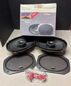 RR - Two Sanyo 6x9 Coaxial Hyper Performance Speaker System Model SP910