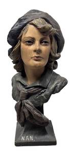 LLR - The Bailey Co. Sam Lord Wise NAN Vintage Chalkware Bust Sculpture