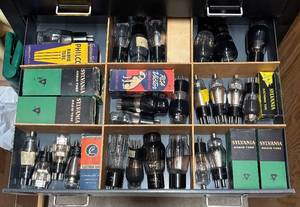 RR - Vintage Radio Vacuum Tubes  Electron Tubes - Assorted Tube by Sylvania, Philco and More
