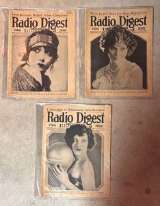 LLR - Three Antique Issues of Radio Digest Magazines