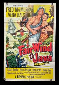 RR - Vintage Unframed Fair Wind to Java Movie Poster Print