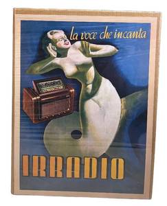 RR - IRRADIO Vintage Unframed Art Deco Style Advertising Poster Print - La Voce Che Incanta