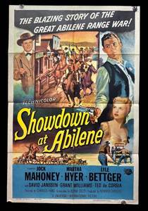 RR - Vintage 1956 Showdown at Abilene Unframed Movie Poster Print