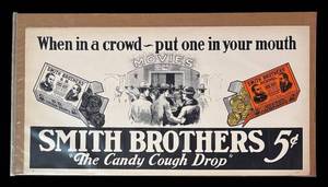FR - Vintage Smith Brothers Advertising Print - The Candy Cough Drop