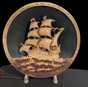 DR - Tower Antique Ship Motif Cast Iron Speaker