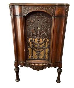 FADA Model 42 Floor Radio Cabinet - 1931, Carved Walnut