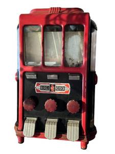 G - Vintage Burel & Company 1� Vintage Vending Machine  Burel Vendor Multicompartment Gumball Machine