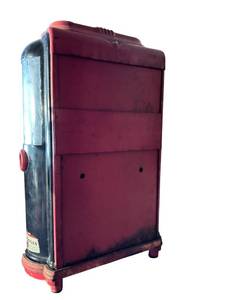 Art Deco Light Casing - Red Center Panel, Black Frame