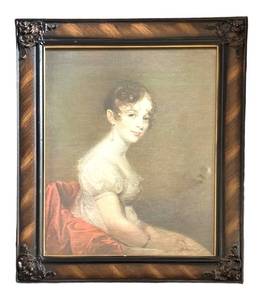 DR - Vintage Portrait Print in Carved Frame