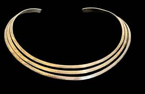 Sterling Silver Vintage Three-Strand Collar Necklace 925 Thailand
