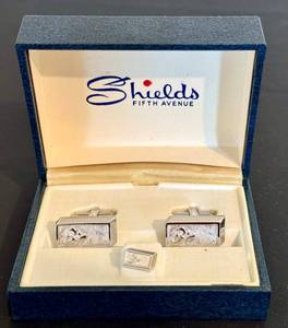 Shields Fifth Avenue Vintage Cufflinks & Tie Pin Set