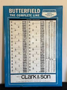 Butterfield The Complete Line Metal Advertising Sign by Clark & Son