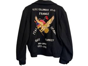 USS Columbus CG-12 Navy Bomber Jacket Med Cruise 1973-1974 (FranceItalySpainGreeceTurkey)