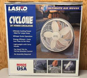 LL - Lasko Cyclone 20-in Power Circulator - Model 35105 (Made in USA)