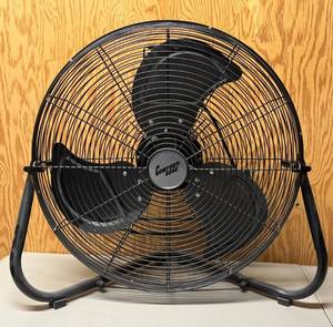 LL - Comfort Zone Floor Fan - Black 3-Blade Standing Fan