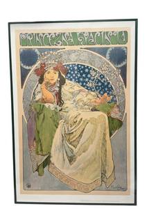LL - Alphonse Mucha Die Prinzessin Anacinta Art Nouveau Framed Print