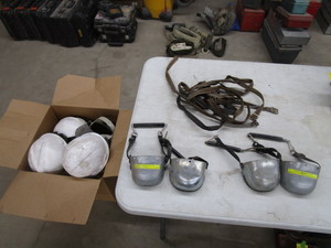 Box of Hard Hats & Strap on Steel Toes