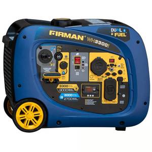 Firman Whisper Hybrid Series 3000 W 120 V GasLP Portable Portable Generator 3000 W Msrp $999.99