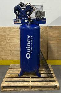 Quincy QT-54 Splash Lubricated Reciprocating Air Compressor, 5 HP, 230 Volts, 1 Phase, 60-Gallon Vertical, Model# 2V41C60VC $1,999.00