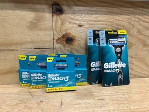 Gillette Mach 3 shavers and refills (lot of 9)