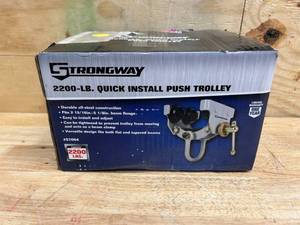 Strongway Quick Install Trolley with Lift Eye, 2200-Lb. Capacity, Fits Flange Width 2-1516in. 5-18in.