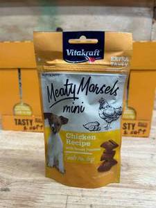 Vitakraft Meaty Morsels Mini Chicken Recipe with Sweet Potato Dog Treat 1.69 oz EXPIRED (lot of 3 boxes)