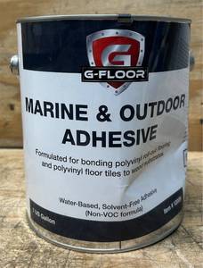G-Floor, Outdoor Marine Vinyl Flooring Adhesive, Container Size 1 Gal, Coverage Area 40 ft , Model# GFMAO1GAL #6117939 Msrp $104.99