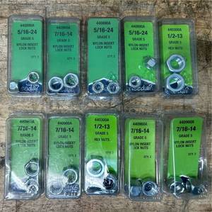 Needa Grade 5 Nylon Insert Lock NutsHex Nuts lot of 10