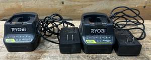 RYOBI P118B 18V Battery Charger lot of 2