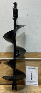 Powerhorse 10in. Earth Auger Drill Bit, 36in.L, Powder-Coat, Abrasion-Resistant Blade, Replaceable Fishtail Point, Flex Coil Shock Absorption, (Auger Bit Only) #5719049 Msrp $139.99
