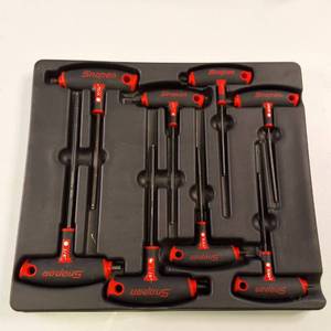 Snap-on 8-piece SAE T-shaped and L-shaped combination ball hex wrench set, cat# AWBSG800A