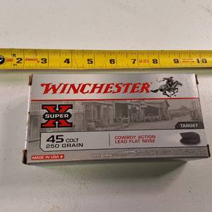 50-round box of Winchester Super-X Cowboy Action ammunition