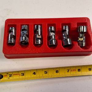 Snap-on 38 Drive SAE 6-Point Deep Universal Swivel Socket Set,cat# 207FSU