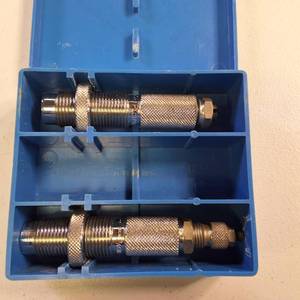 Pacific vintage, chrome-plated steel dies .300WBY in blue case (Pre Hornady)