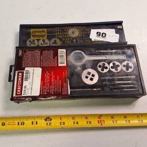 Craftsman 19-piece metric tap and die set designed for cutting threads on metal