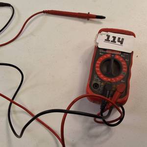 Craftsman model 34-82141 digital multimeter used for measuring electrical properties.