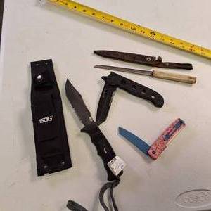 Lot of  Knives including a CRKT M16 series tactical folder, designed by Kit Carson