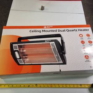 NIB Beyond Heat Ceiling Mounted Dual Quartz Heater.