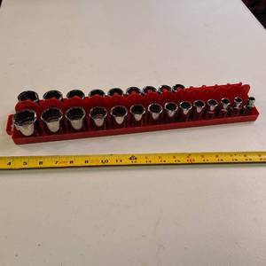 Snap On Complete Set of Sockets largest is 1 14 inch to smallest 38 inch