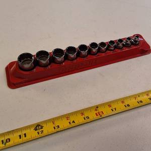 Snap-on 38 Drive 6-Point SAE Flank Drive Shallow Socket Set