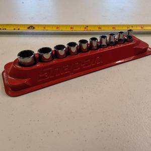 Snap-on 110TMY 10-piece shallow 6-point socket set - 14 drive SAE socket sizes