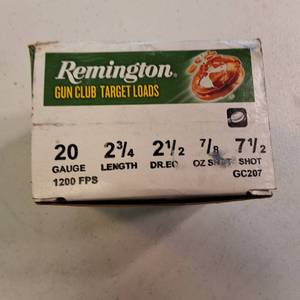 Remington Gun Club Target Load 20-gauge shotgun ammunition