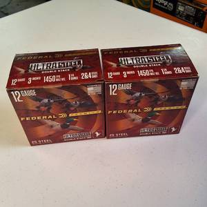 Lot of 2 boxes 12 GA AMMO  Federal Premium Ultra Steel Double Stack shotshells