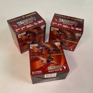 Lot of 3 boxes  Federal Premium Ultra Steel 12 Gauge Ammunition