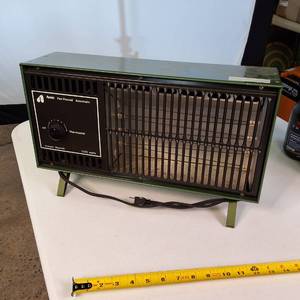 A vintage Arvin Industries Inc. heavy-duty utility heater