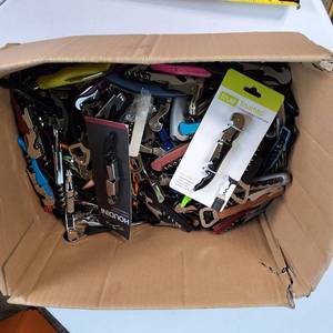 Wholesalers Lot  Heavy box filled with a large quantity of assorted wine corkscrews and bottle openers