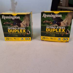(2) Boxes Remington Nitro-Steel Duplex 12ga 3-inch 25rd Boxes