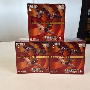 (3) Boxes Federal Premium Ultra Steel 12 Gauge Shotshells